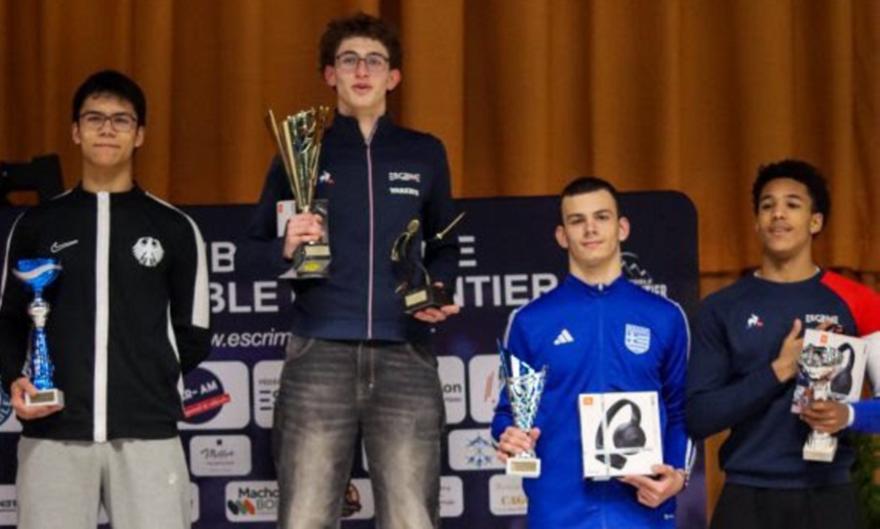 Χάλκινο μετάλλιο για τον Αντωνίου στο Ευρωπαϊκό Κύπελλο ξίφους μονομαχίας U17