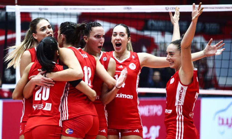 Ερυθρόλευκες κοριτσάρες, πανηγύρισαν την πρώτη νίκη της ιστορίας του Ολυμπιακού σε όμιλο του CEV Champions League!