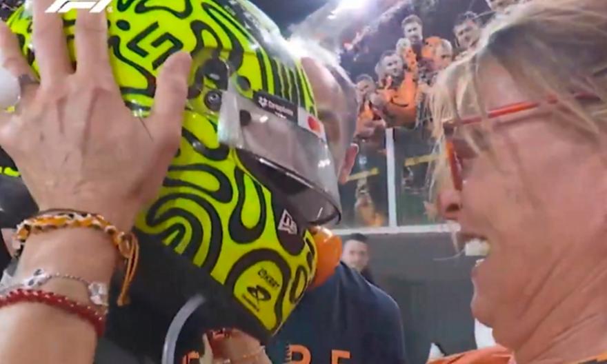 Νόρις: Δεν έβγαλε το κράνος του για αρκετή ώρα καθώς είχε πλαντάξει στο κλάμα!