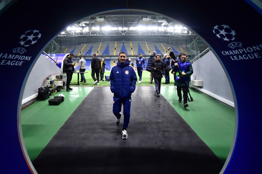 Ολυμπιακός: Η προπόνηση του Ολυμπιακού στο κλειστό γήπεδο της Αστάνα