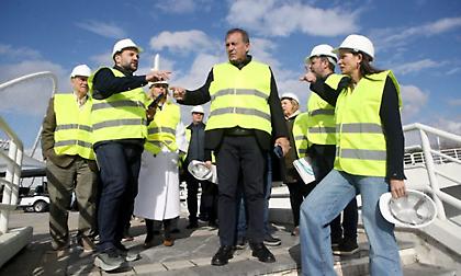 Στα εργοτάξια του «νέου ΟΑΚΑ» ο Γιάννης Βρούτσης