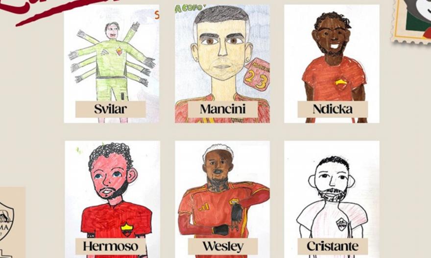 Με παιδικές ζωγραφιές ανακοίνωσε την 11άδα της η Ρόμα στο παιχνίδι με την Κόμο