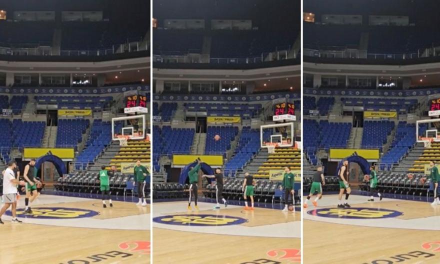 Η τελευταία προπόνηση του Παναθηναϊκού στην Κωνσταντινούπολη πριν τη Φενέρμπαχτσε