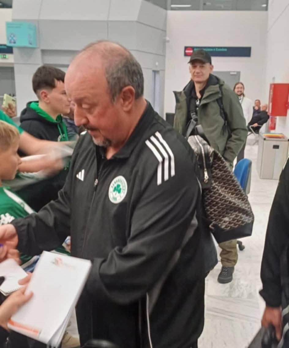 Παναθηναϊκός: Θερμή υποδοχή για Μπενίτεθ και παίκτες στην Καβάλα