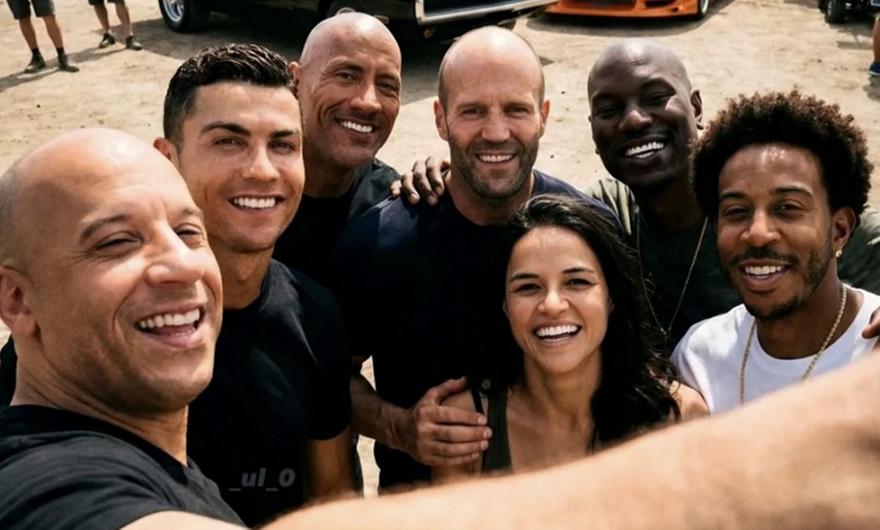 Τρέλα με τη νέα φωτογραφία των πρωταγωνιστών του Fast and Furious μαζί με τον Κριστιάνο Ρονάλντο!