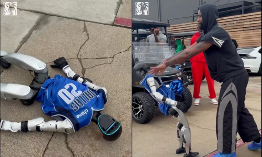 Δεν δυσκολεύτηκε: Ο Ίρβινγκ έβγαλε νοκ-άουτ ρομπότ μάχης με μία σπρωξιά!