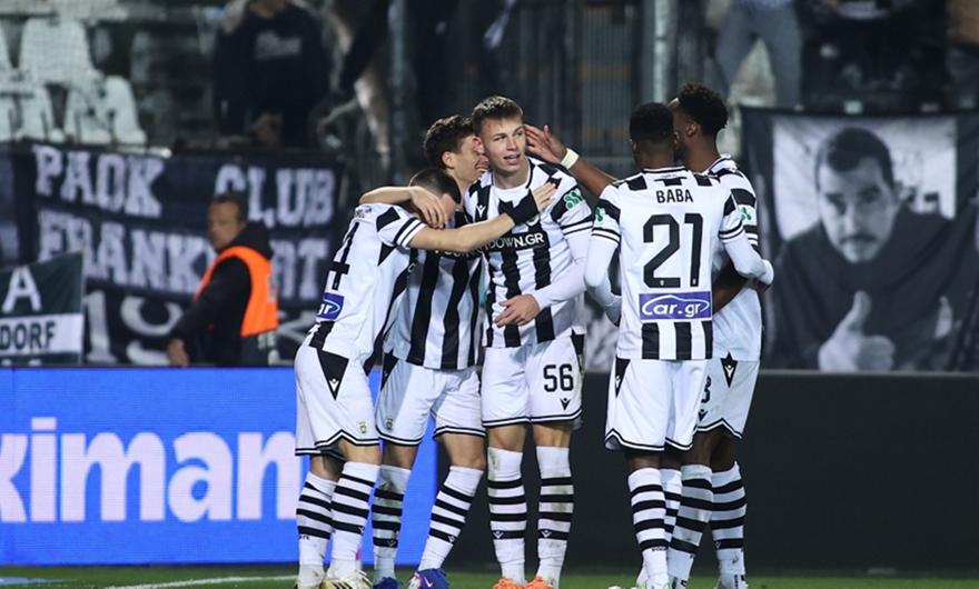 Εύκολη κεφαλιά για Μύθου που έκανε το 2-0 για τον ΠΑΟΚ κόντρα στον Παναθηναϊκό