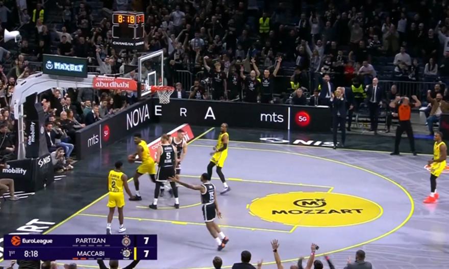 Κλέψιμο στην επαναφορά και τρίποντο: Το πρώτο καλάθι του Πέιν με τη φανέλα της Παρτίζαν