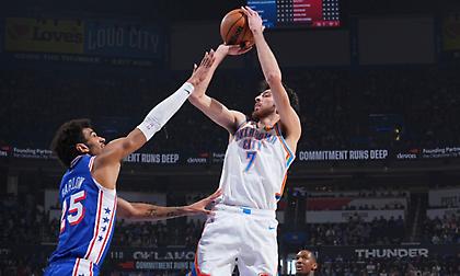 Επίδειξη δύναμης κόντρα στους Σίξερς και επιστροφή στις νίκες για τους Θάντερ