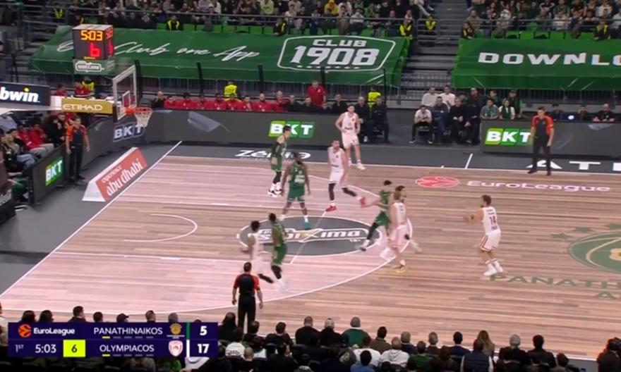 Το... έβαλε από το ΣΕΦ: Το μακρινό τρίποντο του Βεζένκοφ για το +15 του Ολυμπιακού