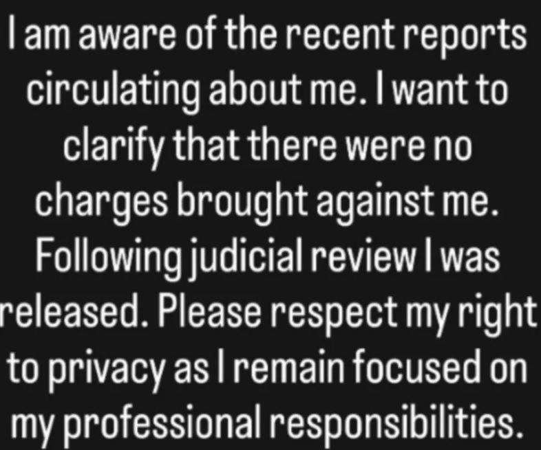 Γκάουντλοκ: «Δεν απαγγέλθηκαν κατηγορίες εναντίον μου, αφέθηκα ελεύθερος»