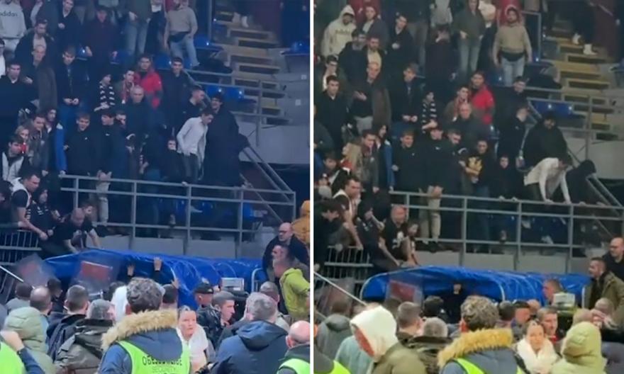 Οπαδοί του Ερυθρού πέταξαν αντικείμενα στους διαιτητές μετά το τέλος του ματς με τη Βαλένθια!