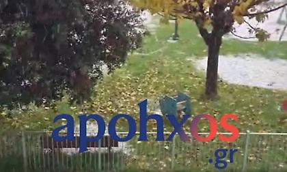 Σφοδρή χαλαζόπτωση στην Πάτρα (βίντεο)