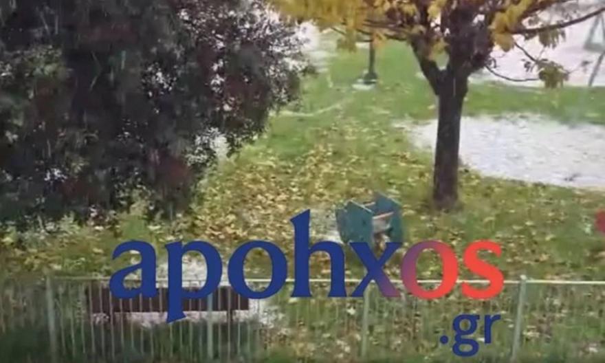 Σφοδρή χαλαζόπτωση στην Πάτρα (βίντεο)