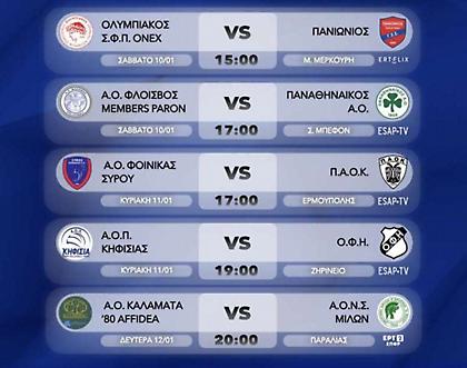 Το πρόγραμμα της δέκατης αγωνιστικής της Volley League ανδρών
