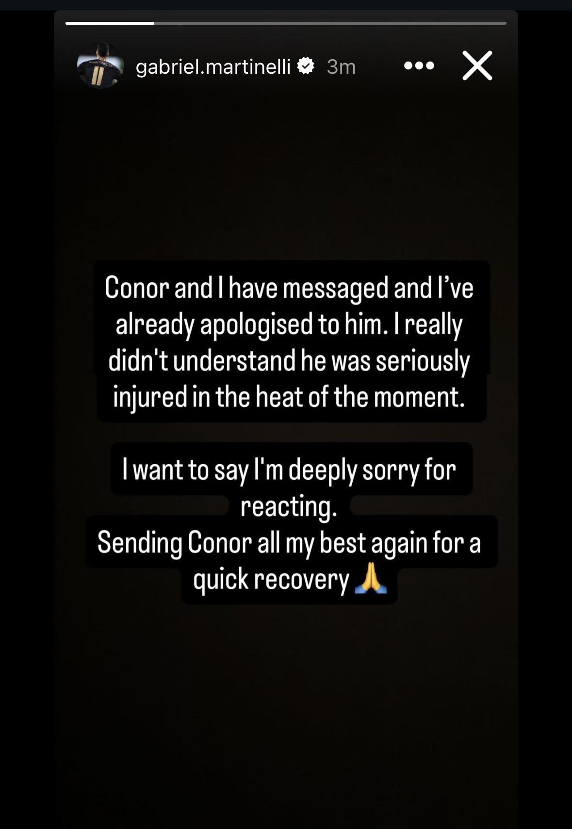 Απολογήθηκε σε Μπράντλεϊ ο Μαρτινέλι: «Λυπάμαι πολύ, δεν είχα καταλάβει ότι τραυματίστηκε»