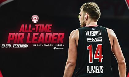 Κορυφαίος σε αξιολόγηση στην ιστορία του Ολυμπιακού στην Ευρωλίγκα ο Βεζένκοφ!