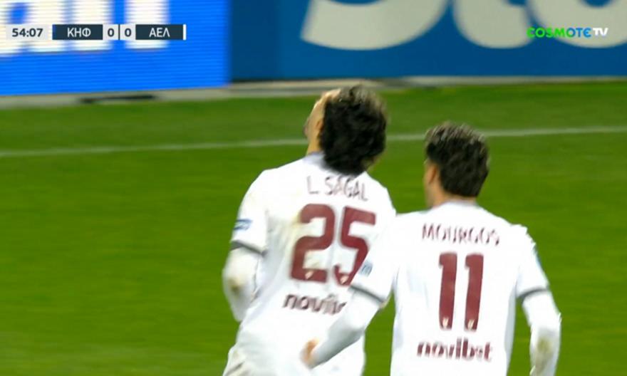 Η ΑΕΛ Novibet ανοίγει το σκορ στη Νεάπολη με δυνατό σουτ του Σαγάλ