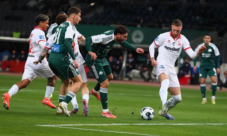 Με on-field review για δυο πέναλτι, ο Παναθηναϊκός 2-0 τον Πανσερραϊκό μέχρι το 15'