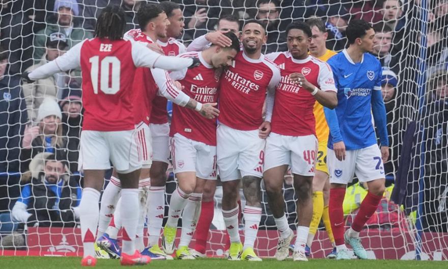 Άρσεναλ των… στημένων, διέλυσε την Πόρτσμουθ με χατ-τρικ Μαρτινέλι και τρία γκολ από κόρνερ!