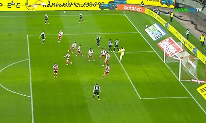 Η απίθανη επέμβαση του Τζολάκη στο βολέ του Κωνσταντέλια