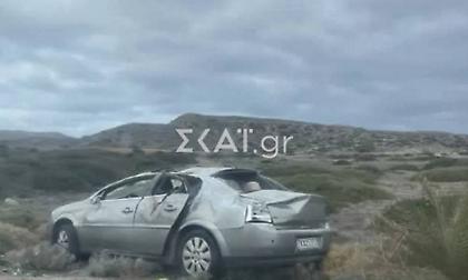 Τροχαίο στη Σητεία: Φωτογραφία του αυτοκινήτου όπου επέβαινε ο 16χρονος που έχασε τη ζωή του στην άσφαλτο