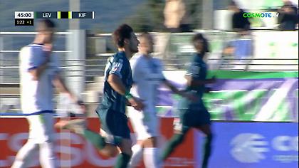 Υπέροχο φάουλ από τον Μάγκνουσον που θύμισε… 10άρι για το 1-0 του Λεβαδεικού!