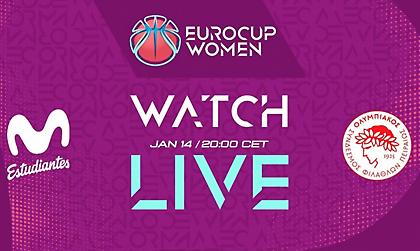 Live Streaming: Εστουδιάντες-Ολυμπιακός