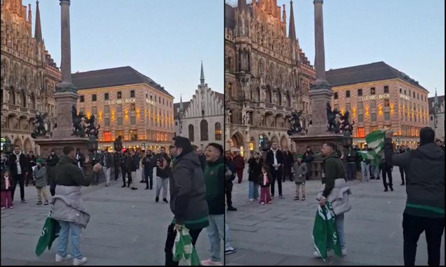 Πρασίνισε η Μαρίενπλατς του Μονάχου από τους οπαδούς του Παναθηναϊκού!