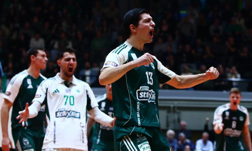 Τα highlights από την επιβλητική νίκη του Παναθηναϊκού στο ντέρμπι των «αιωνίων» για τη Volley League