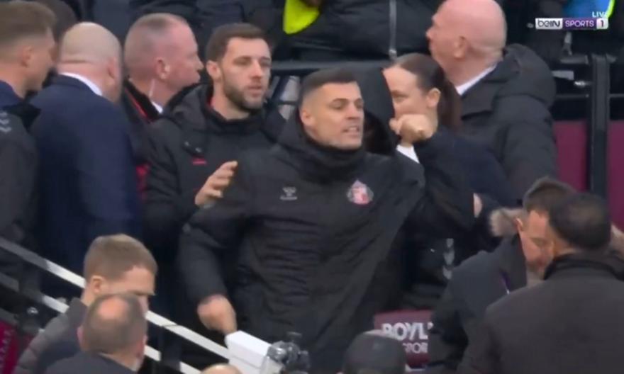 Χαμός στον πάγκο της Σάντερλαντ: Ο Τζάκα καυγάδισε με οπαδούς της Γουέστ Χαμ!