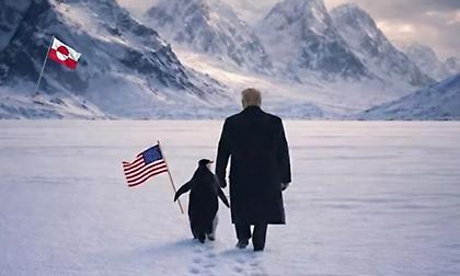 Κλαίει το Χ με την ΑΙ φωτογραφία του Τραμπ με πιγκουίνο στη Γροιλανδία - «Δεν έχουμε πιγκουίνους εδώ»