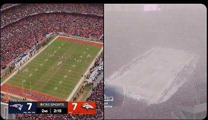 Εντυπωσιακό σκηνικό στο NFL: Το γήπεδο των Μπρόνκος ντύθηκε στα... λευκά μέσα σε μερικά λεπτά!