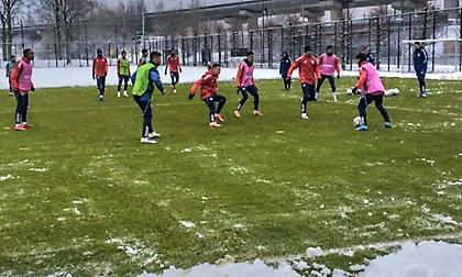 Ολυμπιακός: Προπόνηση στο χιονισμένο Άμστερνταμ με φόντο το ντέρμπι με την ΑΕΚ