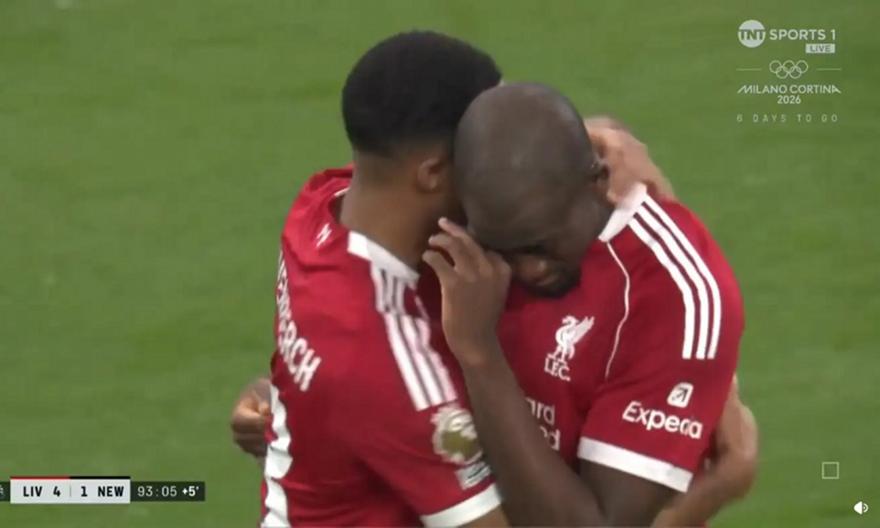 Ξέσπασε σε κλάματα για τον πατέρα του ο Κονατέ μετά το γκολ που πέτυχε με τη Λίβερπουλ