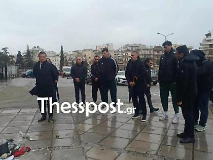 Στην Τούμπα η ομάδα μπάσκετ του Παναθηναϊκού-Τίμησε τη μνήμη των επτά φίλων του ΠΑΟΚ