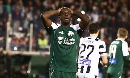 Κλασική ευκαιρία για τον Παναθηναϊκό: Λίγο πάνω από το οριζόντιο δοκάρι το πλασέ του Τετέι!