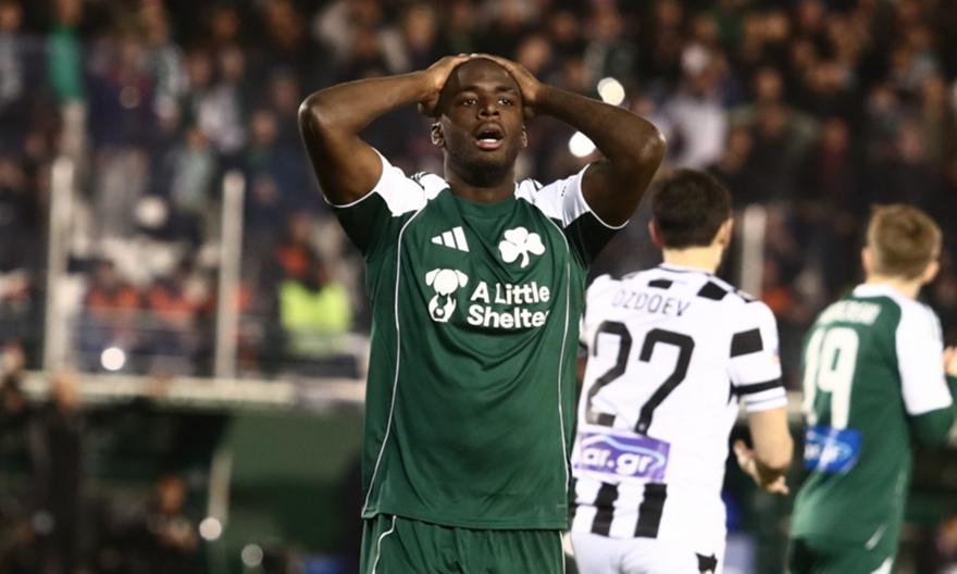 Κλασική ευκαιρία για τον Παναθηναϊκό: Λίγο πάνω από το οριζόντιο δοκάρι το πλασέ του Τετέι!