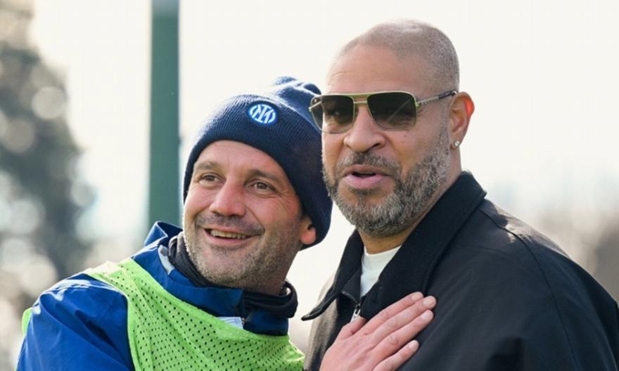 Η επίσκεψη του «Imperatore» Αντριάνο στην προπόνηση της Ίντερ