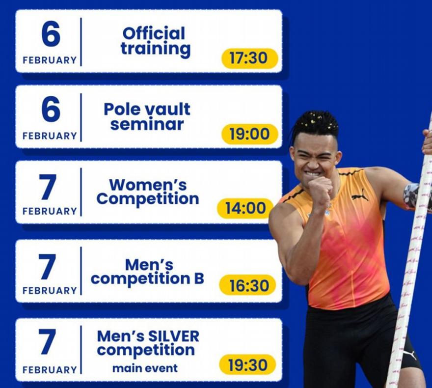 Οι συμμετοχές στο «Fly Athens indoor 2026»