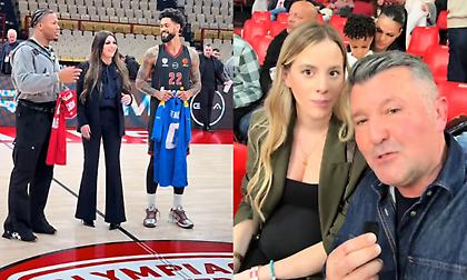 ΣΕΦ: Τα φώτα στην πρέσβειρα των ΗΠΑ και τη Μιλίτσα Τάσιτς σε βραδιά θριάμβου του Ολυμπιακού