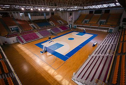 Έγινε γαλανόλευκο το παρκέ στα «Δύο Αοράκια» εν όψει του Final 8 Κυπέλλου