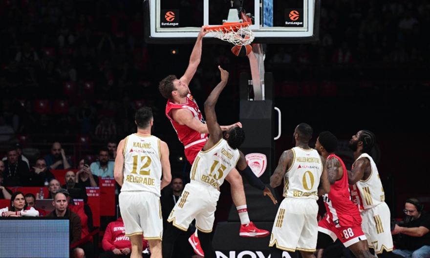 Τα highlights από την αγχωτική εντός έδρας νίκη του Ολυμπιακού επί του Ερυθρού Αστέρα