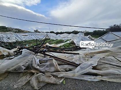 Ανεμοστρόβιλος ξήλωσε θερμοκήπια στην Ιεράπετρα