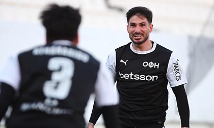 Αγριεμένος ΟΦΗ κόντρα στην Κηφισιά, σκόραρε δύο γκολ στα πρώτα οκτώ λεπτά - Μείωσε με τον Αμανί η Κηφισιά