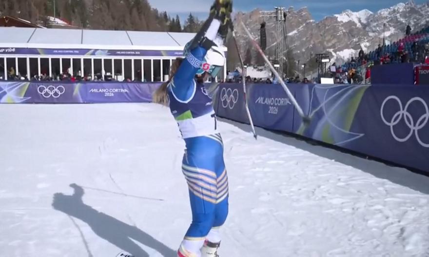 Χειροκροτήθηκε για την προσπάθεια στη γιγαντιαία τεχνική κατάβαση η Τσιόβολου