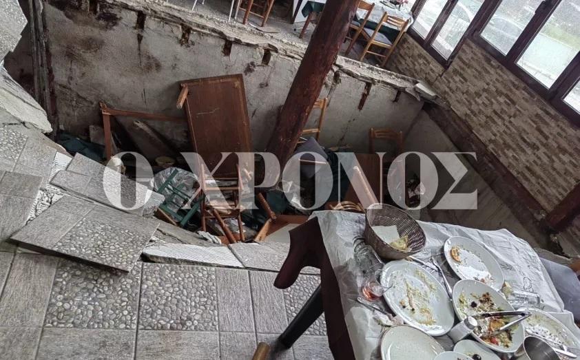 Ροδόπη: Κατέρρευσε πάτωμα σε ταβέρνα, δύο εισαγωγές στο Νοσοκομείο