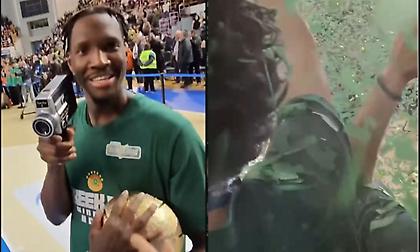 Οι πανηγυρισμοί του Παναθηναϊκού μέσα από τα γυαλιά του Φαρίντ και η φοβερή ατάκα σε Χέιζ-Ντέιβις!