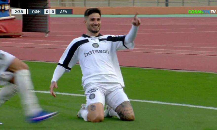 Χτύπησε δύο φορές σε τέσσερα λεπτά ο Φούντας κόντρα στην ΑΕΛ Novibet!