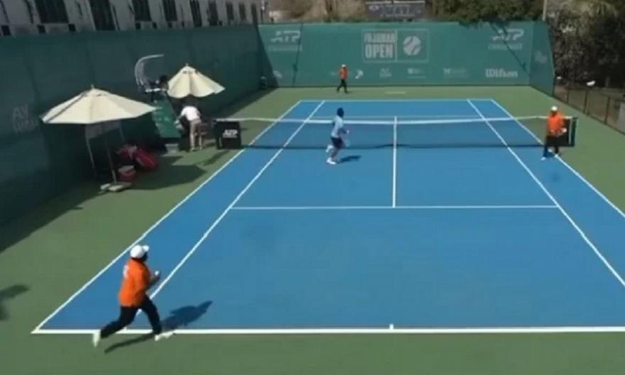 Η στιγμή που τενίστες τρέχουν για να σωθούν μετά από επίθεση με drone στα ΗΑΕ